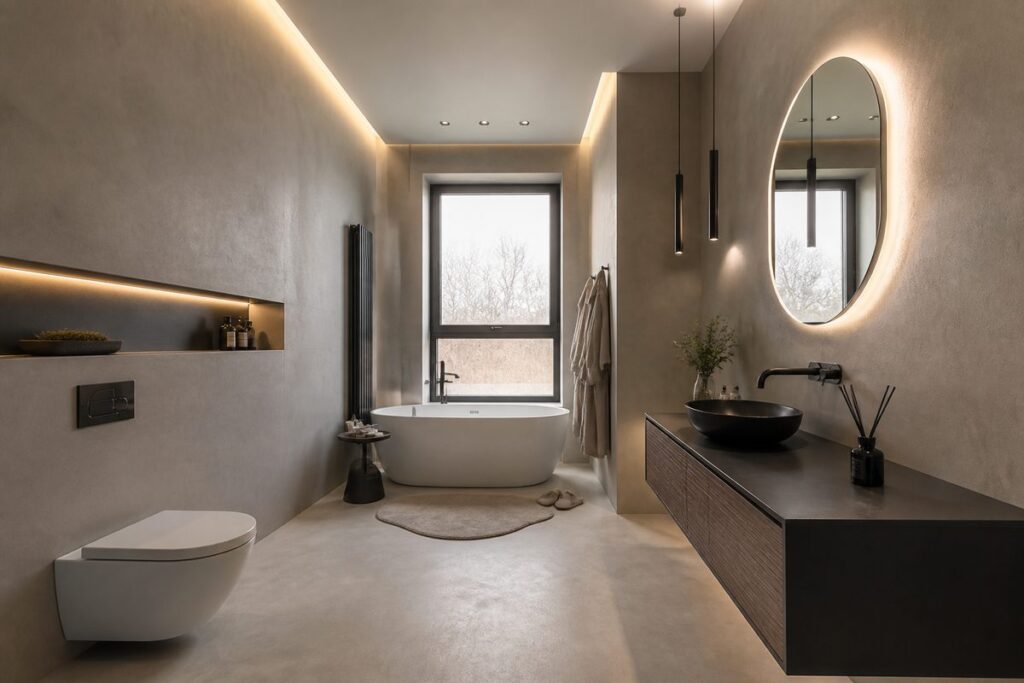 декоративный бетон ванная — фото 1, Decormos