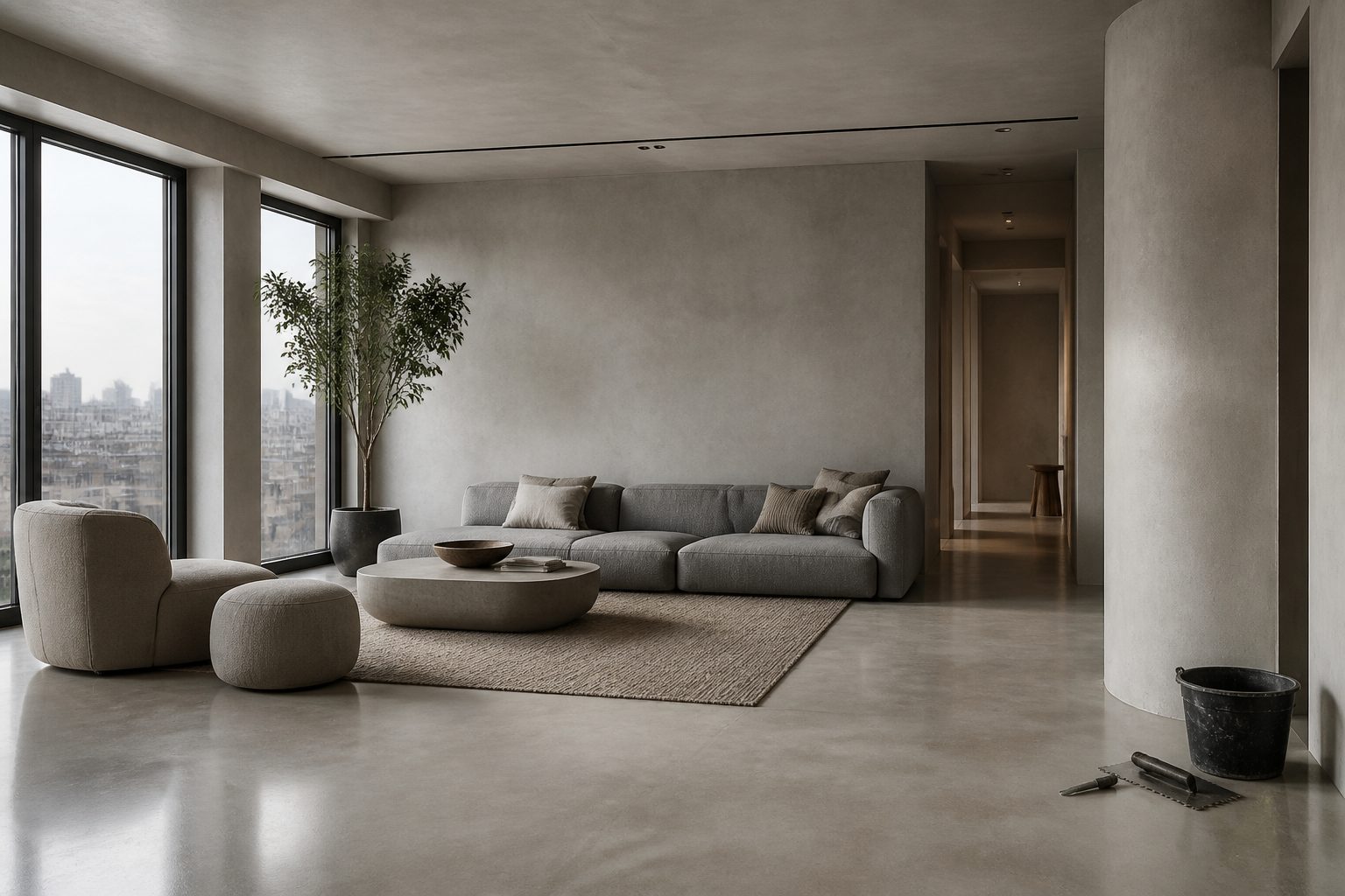 Микроцемент Decormos — бетон арт серый